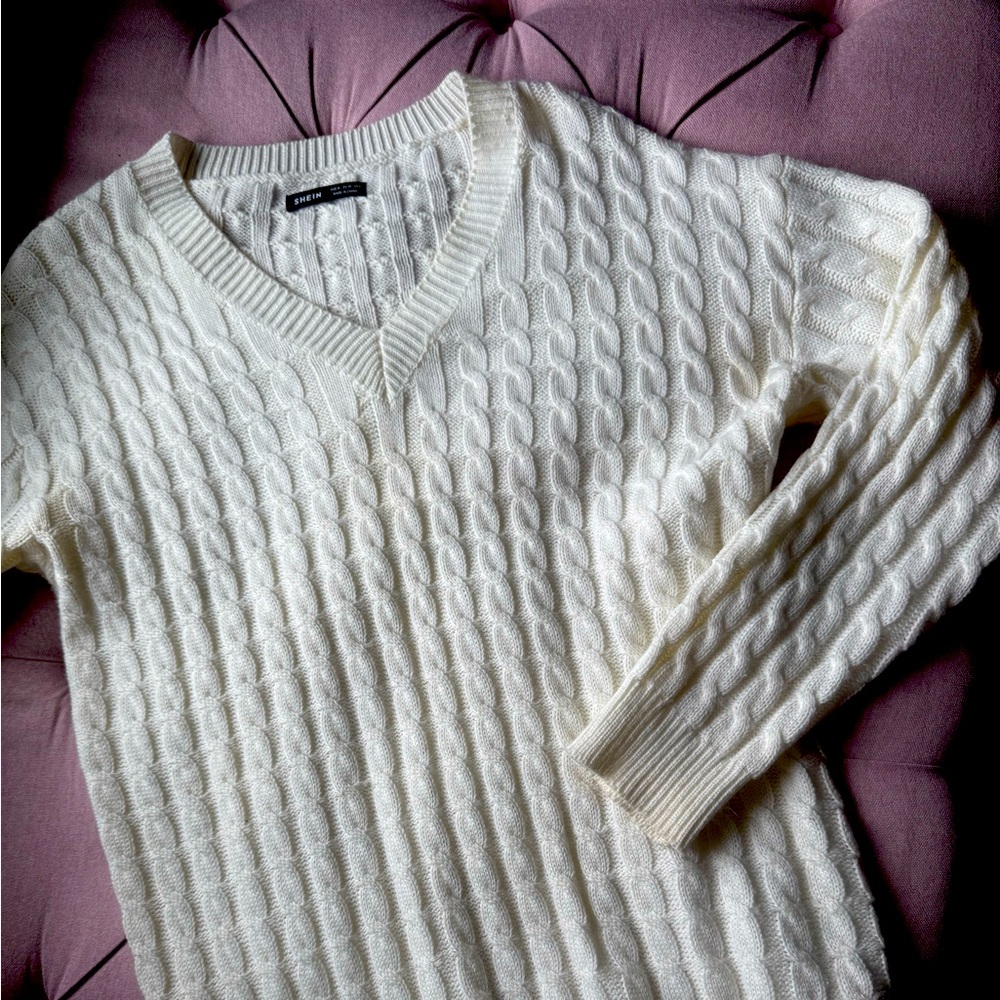 Long Cable Knit Sweater